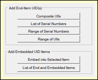 UID Expeditor Add UIIs Feature
